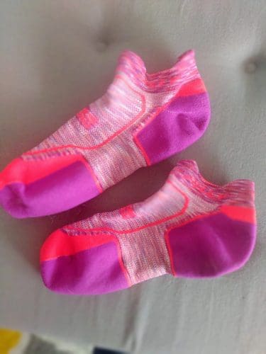 LITE-COMFORT SOCKLET WOMENS - Hot Coral/Grape Juice photo review