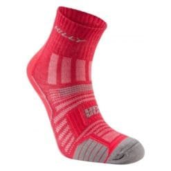 Calcetines Antiampollas - Trekking - Running - Mujer - TWIN SKIN ANKLET -  Magenta/Grey Marl - Hilly - Run Store Chile