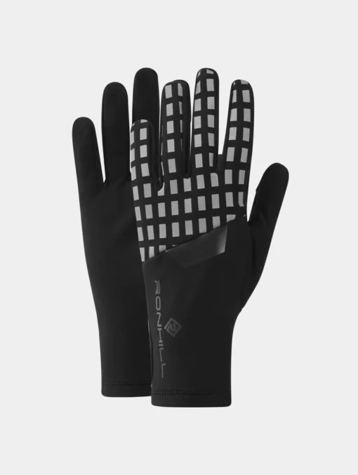 Guantes de Running Reflectantes Negros Afterhours Ronhilll