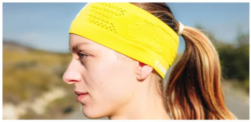 Headband Deportivo On/Off Compressport Unisex Verde Brillante - Imagen 3