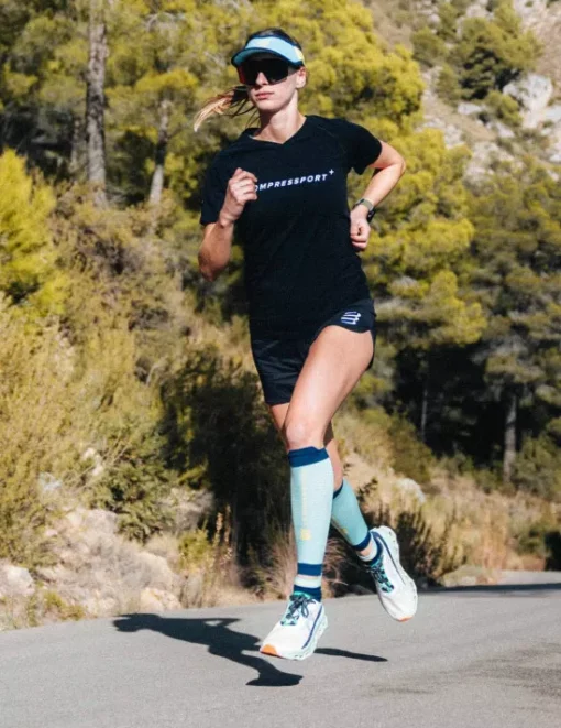 Gemeleras R2 3.0 EGGSHELL BLUE/DRESS BLUES/GREEN SHEEN - Compressport - Imagen 4