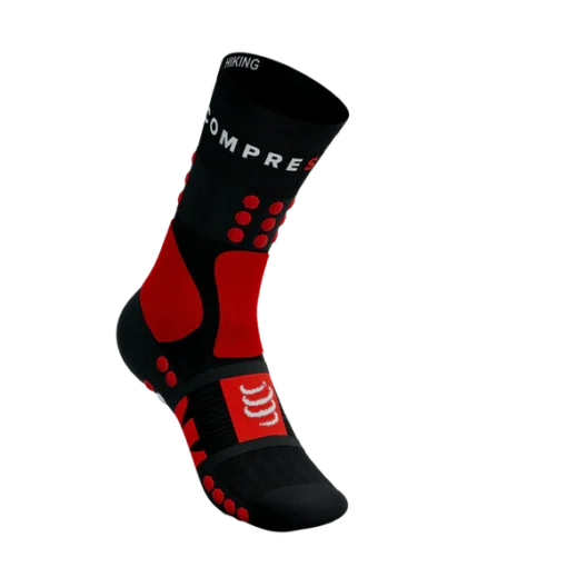 Calcetines Hiking socks Black Core Red/White - Compressport - Imagen 3