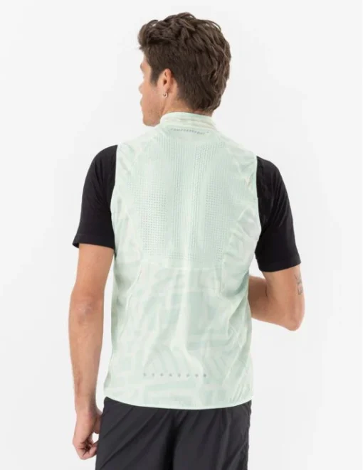 Chaleco Cortavientos Compressport Hurricane Hombre Sugar Swizzle/Ice Flow/Amarillo - Imagen 5