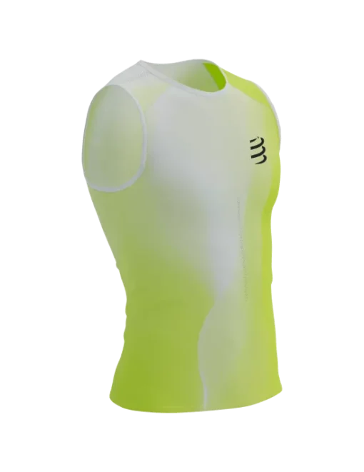 Performance Tank M Safety Yellow/White/Black - Hombre - Compressport