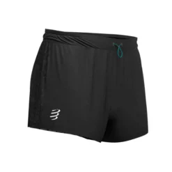 Short de Running Compressport Racing Split Overshort Negro Hombre