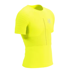 Camiseta de Manga Corta Compressport Racing Hombre Amarillo Seguridad/Reflectante