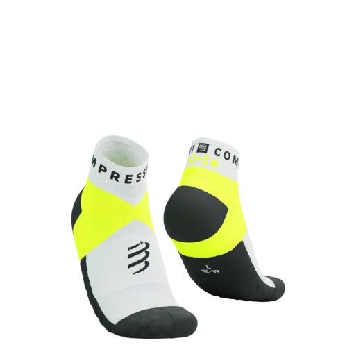 Ultra Trail Low Socks White/Black/Safety Yellow Compressport