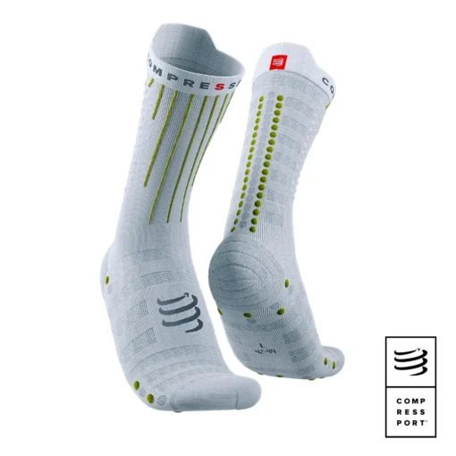 Calcetines de Ciclismo Aerodinámicos Compressport Blancos