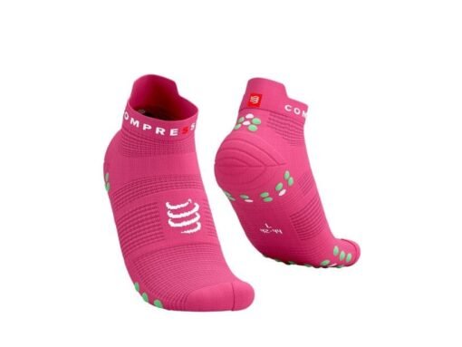 Calcetines de Running Pro Racing V4.0 Cortos Compressport Rosados