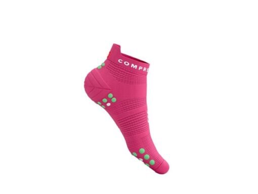 Calcetines de Running Pro Racing V4.0 Cortos Compressport Rosados - Imagen 3