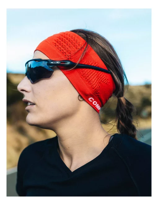 Headband Deportivo On/Off Compressport Unisex Rojo - Imagen 4