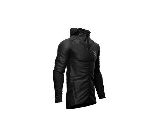 Cortaviento de Running Impermeable Hurricane 25/75 Hombre Compressport Negro