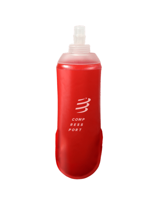 Botella Hidratación Running Compressport Unisex Rojo Válvula Rápida 1