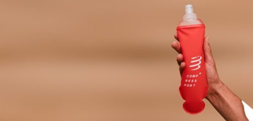 Botella Hidratación Running Compressport Unisex Rojo Válvula Rápida 3
