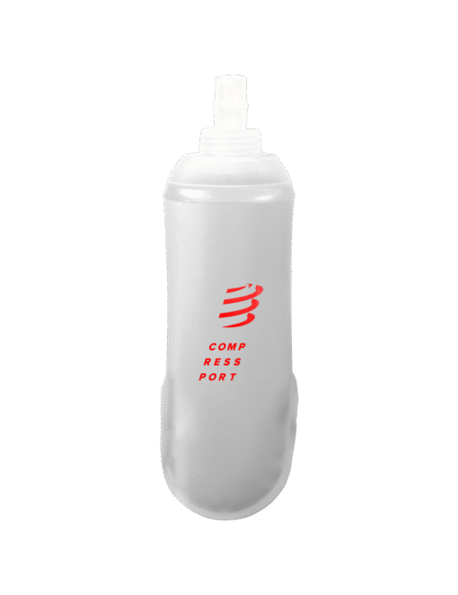Botella Hidratación Running Compressport Unisex Transparente Válvula Rápida 1