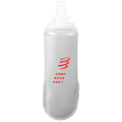Botella Hidratación Running Compressport Unisex Transparente Válvula Rápida 3