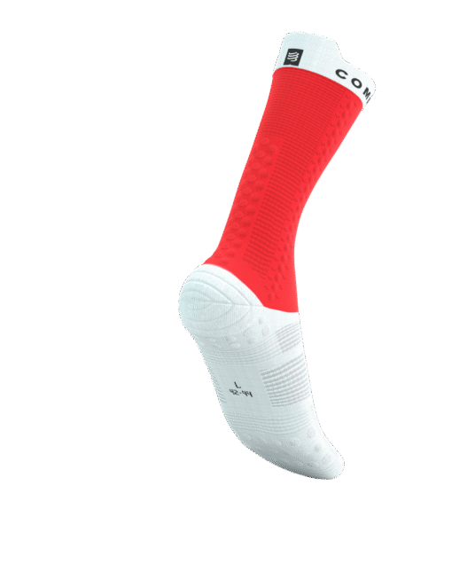 Imagen de Calcetines Ciclismo Compressport Unisex Rojo Fluo Aerodinámicos 4