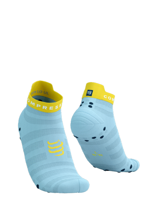 Imagen de Calcetines Running Compressport Unisex Azul Amarillo Ultraligero