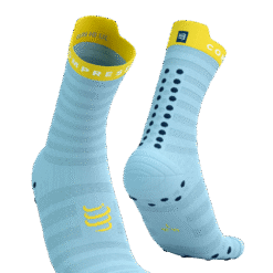 Imagen de Calcetines Running Compressport Unisex Azul Amarillo Ultraligeros Transpirables