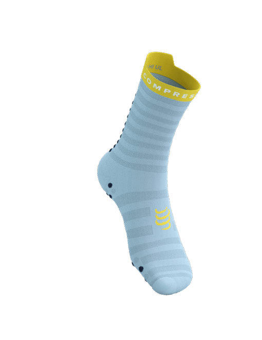 Imagen de Calcetines Running Compressport Unisex Azul Amarillo Ultraligeros Transpirables2
