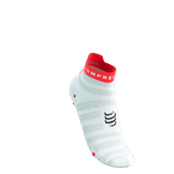 Imagen de Calcetines Running Compressport Unisex Blanco Rojo Negro Ultraligeros 4