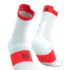 Imagen de Calcetines Running Compressport Unisex Blanco Rojo Ventilación Óptima