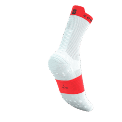 Imagen de Calcetines Running Compressport Unisex Blanco Rojo Ventilación Óptima 3