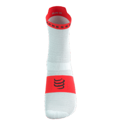 Imagen de Calcetines Running Compressport Unisex Blanco Rojo Ventilación Óptima 4