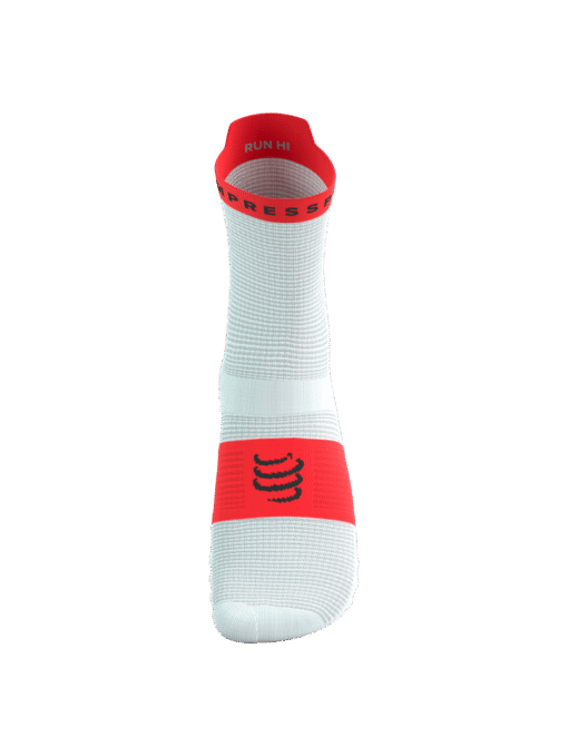Imagen de Calcetines Running Compressport Unisex Blanco Rojo Ventilación Óptima 4