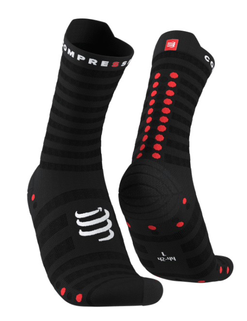 Imagen de Calcetines Running Compressport Unisex Negro Rojo Ultraligeros Transpirables
