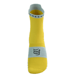 Imagen de Calcetines Trail Running Compressport Unisex Amarillo Azul Amortiguación 3D Dots 3