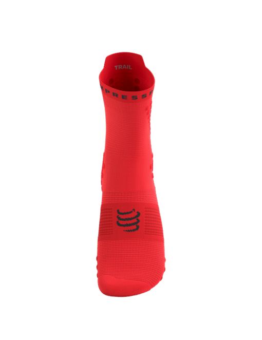 Imagen de Calcetines Trail Running Compressport Unisex Rojo Negro Amortiguación 3