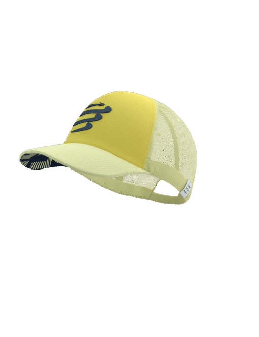 Gorra Running Compressport Unisex Amarillo Visera Curvada 1