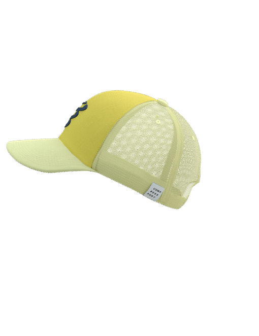 Gorra Running Compressport Unisex Amarillo Visera Curvada 2