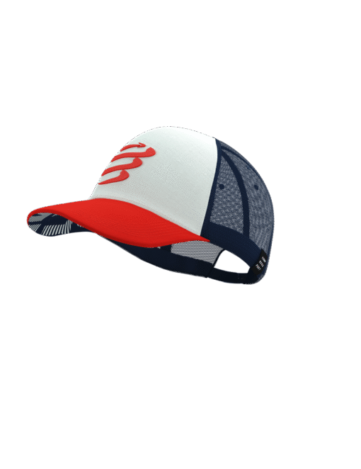 Gorra Running Compressport Unisex Azul Claro Visera Curvada 1