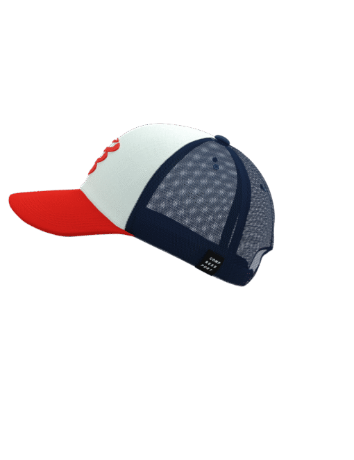 Gorra Running Compressport Unisex Azul Claro Visera Curvada 2