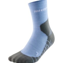 Calcetines Senderismo CEP Merino Ligeros Corte Medio Mujer Azul Claro