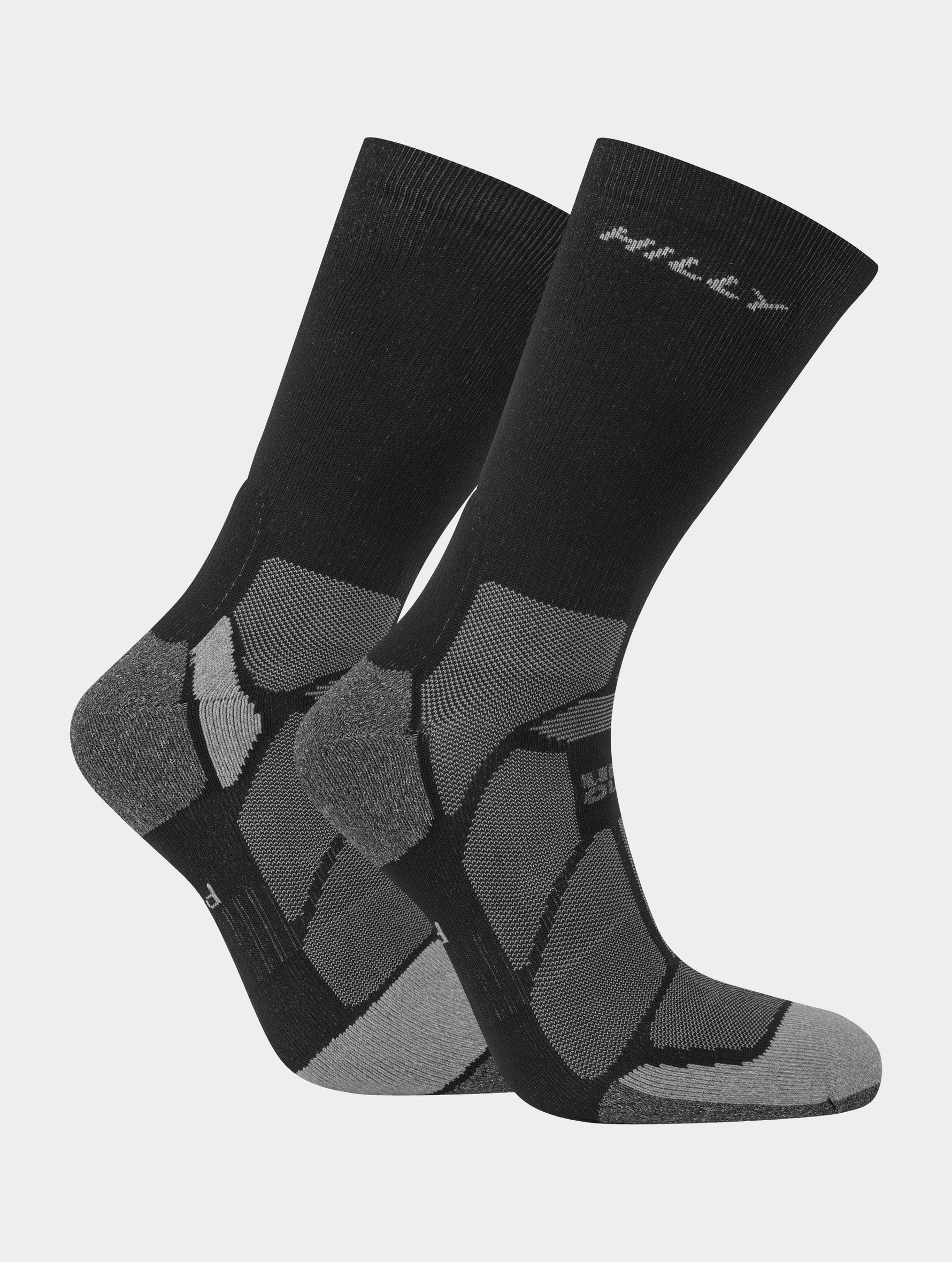 Calcetines Running Caña Alta Hilly Marathon Fresh Crew Negro Gris Control de Olores Permanente - Imagen 3