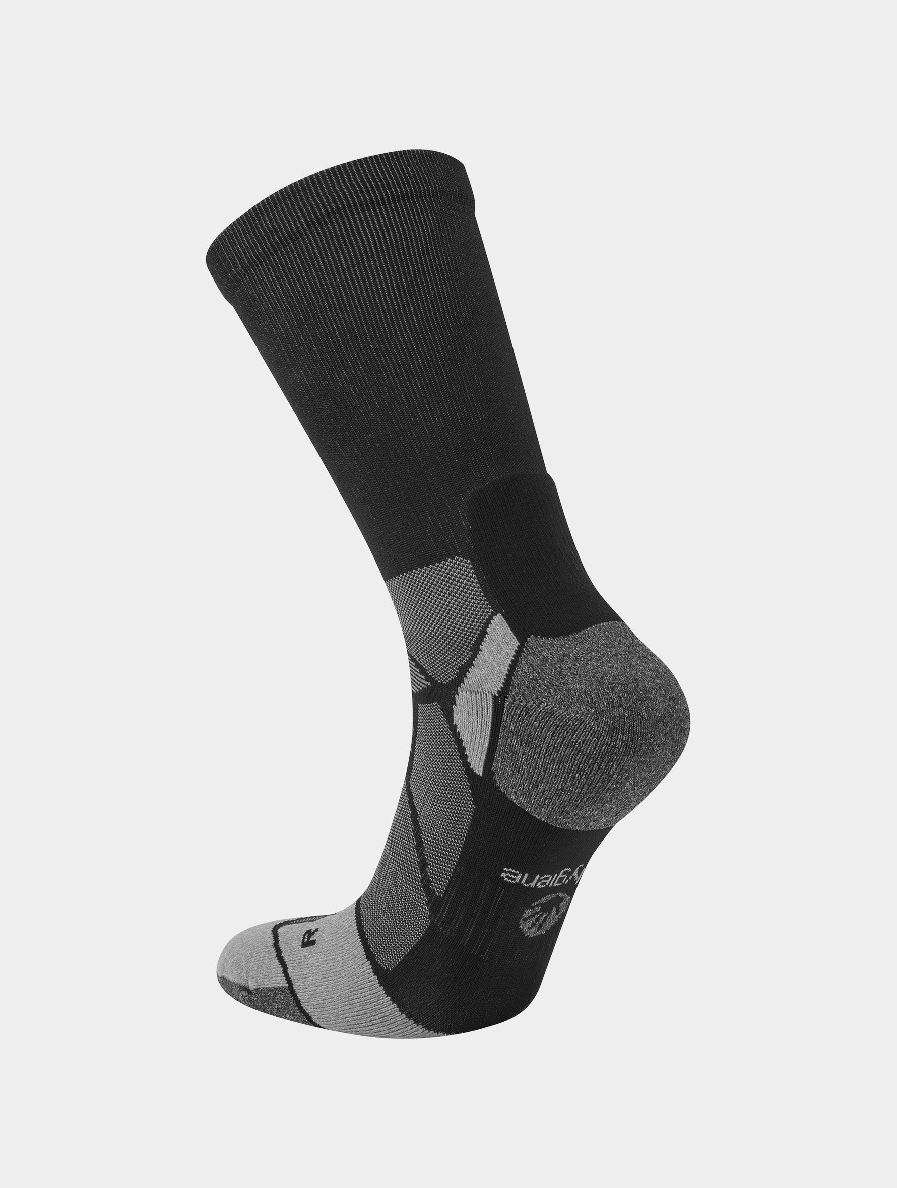 Calcetines Running Caña Alta Hilly Marathon Fresh Crew Negro Gris Control de Olores Permanente - Imagen 6