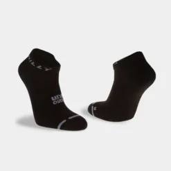 Calcetines Running Hilly Active Socklet Negro Gris Sin Amortiguación Tactel Ajuste Máximo LYCRA