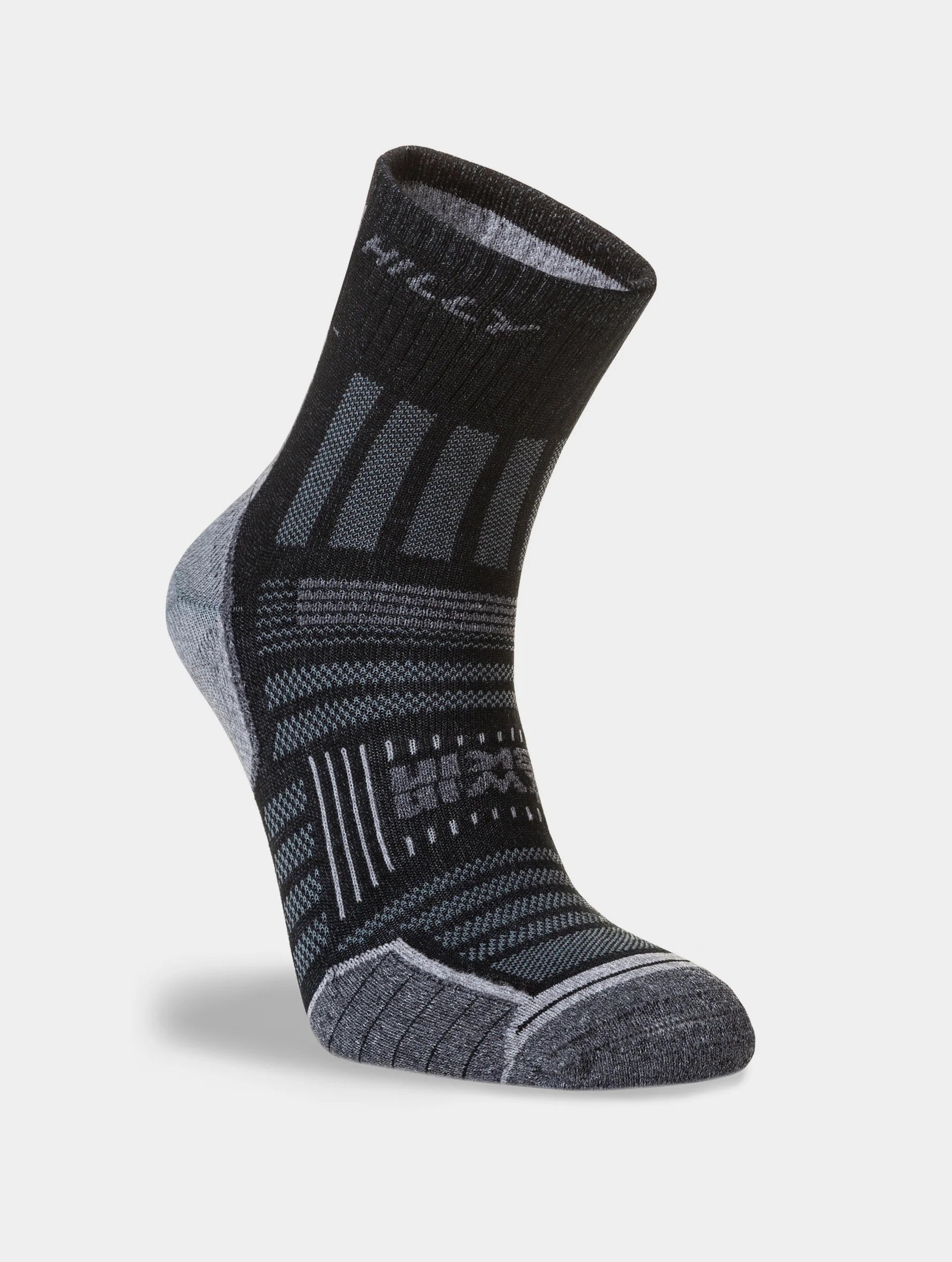 Calcetines Running Anti-Ampollas Hilly Twin Skin Doble Capa Negro Gris Amortiguación Mínima - Imagen 4