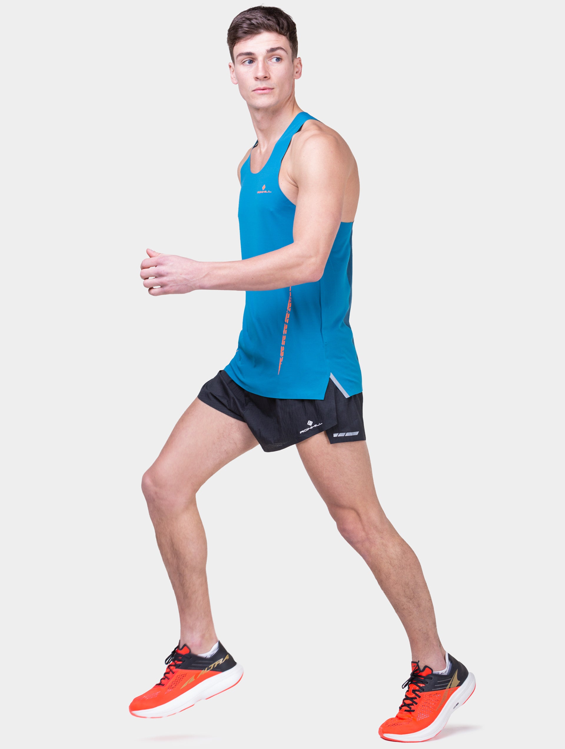 Polera Competencia Running Ronhill Tech Race Vest Hombre Petrol Legion Blue - Imagen 3