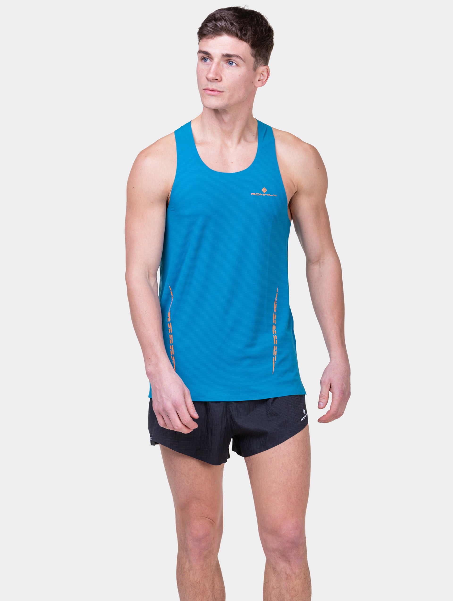 Polera Competencia Running Ronhill Tech Race Vest Hombre Petrol Legion Blue - Imagen 4