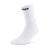 Calcetines Compresión Running CEP Core Run Corte Medio 5.0 Unisex Blanco