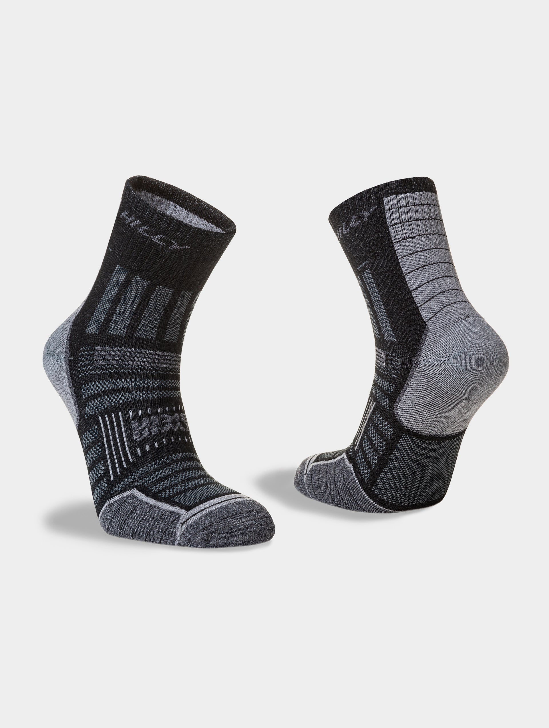 Calcetines Doble Capa Anti Ampollas Hilly Twin Skin Anklet Hombre Negro/Gris - Imagen 2