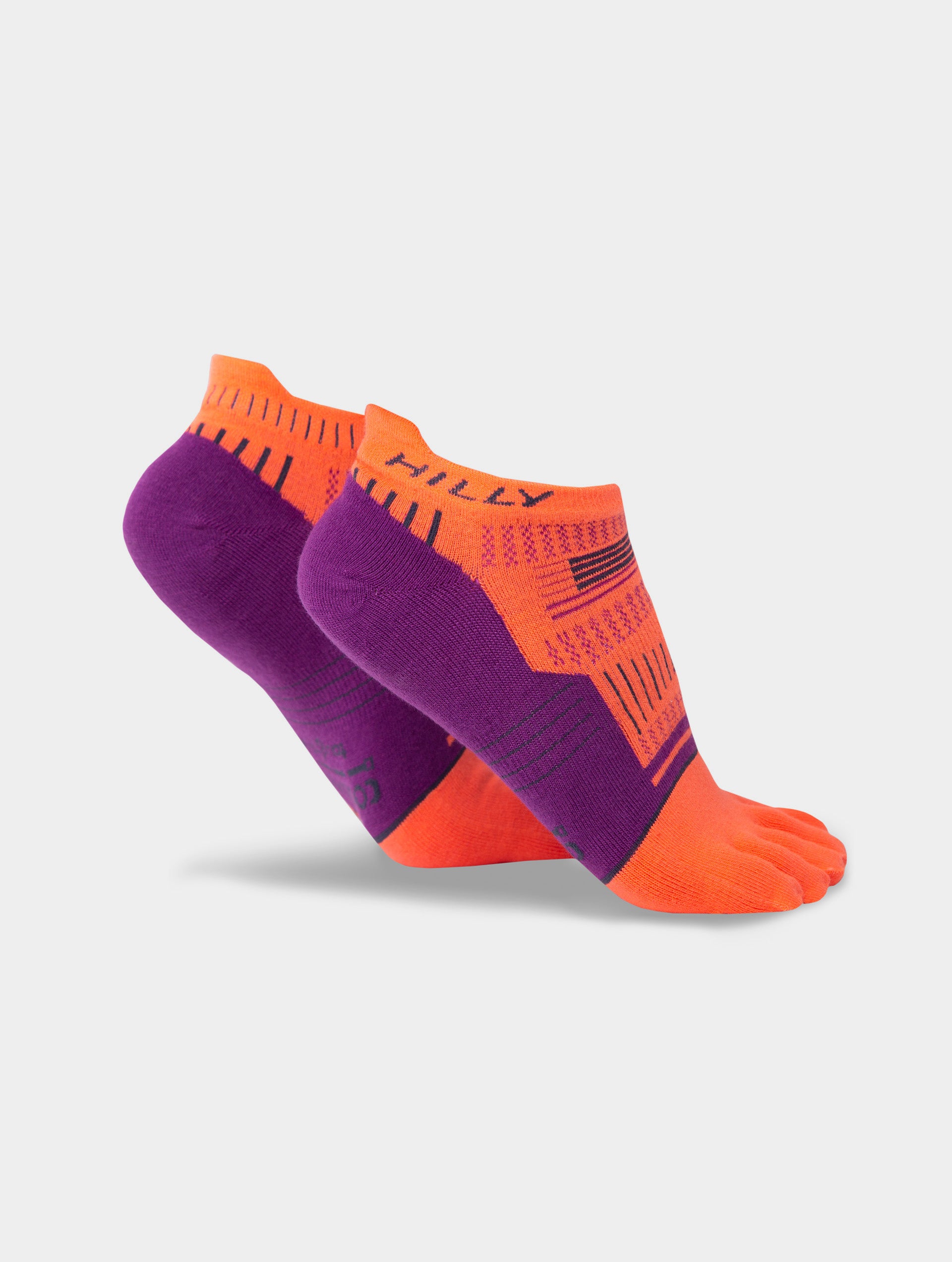 Calcetines con Dedos Hilly Toe Socklet Mujer Coral/Ciruela/Carbón - Imagen 4