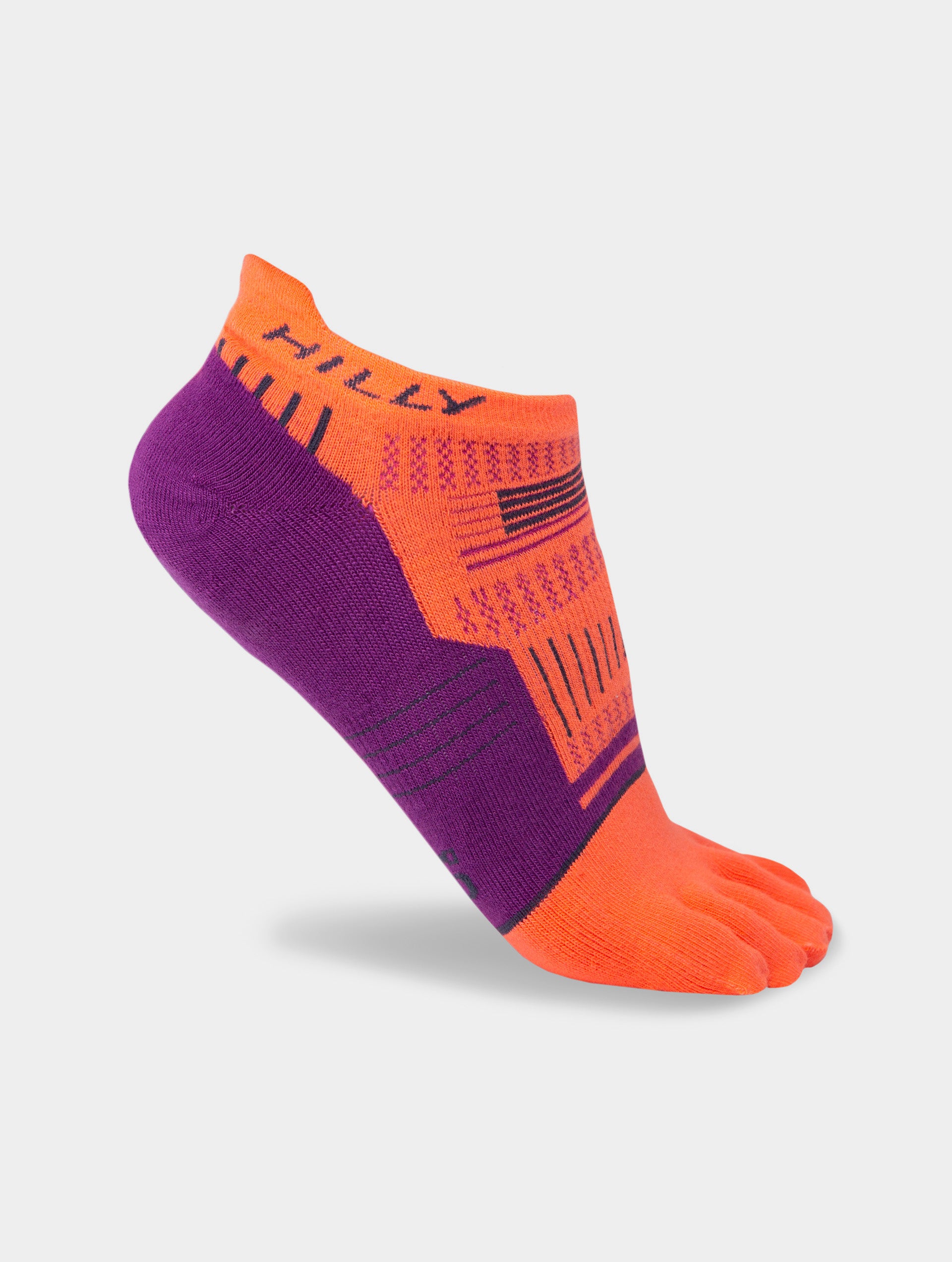 Calcetines con Dedos Hilly Toe Socklet Mujer Coral/Ciruela/Carbón - Imagen 5