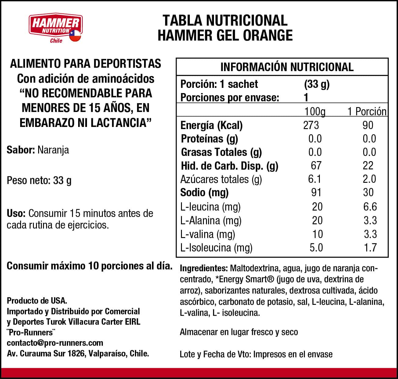 Kit Hammer Gel® Hammer Nutrition 10 Singles — Degustación de Sabores - Imagen 7