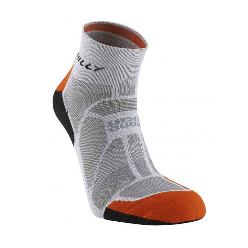 Calcetines Running Hilly Marathon Fresh Anklet Gris/Naranja/Negro Talla S