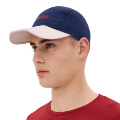 Gorra de Running CEP 5 Panel Unisex Azul Oscuro/Crema